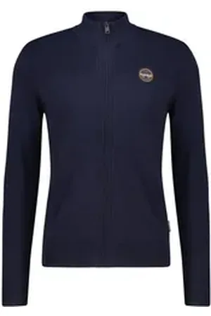 Napapijri Strickjacke Herren Strickjacke DERRI FZ (1-tlg) blau XL