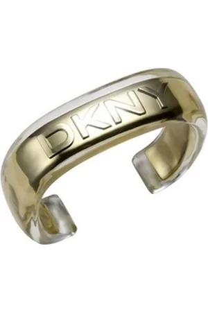 DKNY Armspange Damen, aus Edelstahl, Gold, ummantelt mit Kunststoff goldfarben