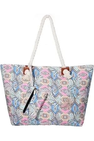 DonDon Strandtasche Shopper wasserabweisende Tasche (2-tlg), Große Strandtasche, mit Reißverschluss, inkl. kleinem Beutel bunt