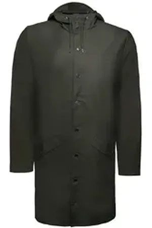 Rains Regenjacke Long Jacket W3 Unisex Erwachsene grün XL