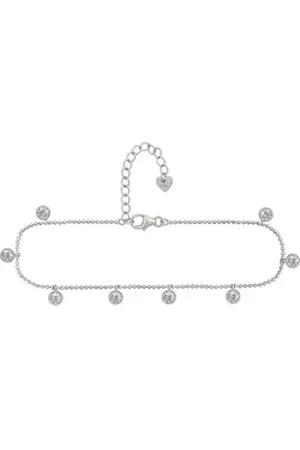 CAÏ CAÏ Fußkette Caï Damen-Fußkette 925er Silber 8 Zirkonia silberfarben