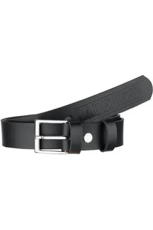 Ladeheid Ledergürtel Kinder Gürtel Ledergürtel 2,5 cm Breit K1D5 schwarz 55 cm