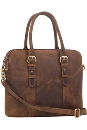 STILORD Laptoptasche "Eden" Businesstasche Damen Leder Vintage braun