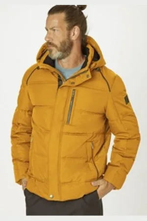 S4 Winterjacke Fireheart Hybrid Steppjacke mit abnehmbarer Kapuze gelb 58