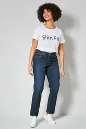 Dollywood Röhrenjeans Jeans Slim Fit 5-Pocket Stretchkomfort blau|grau 42