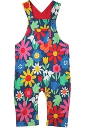 Toby Tiger Latzhose Latzhose mit Blumen Print bunt 104