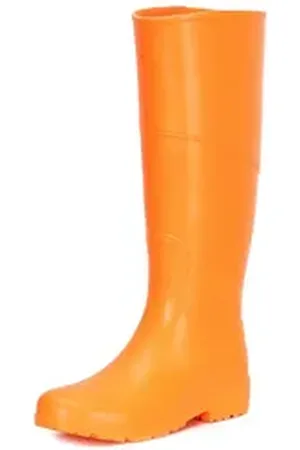 Ladeheid Damen leichte EVA lange Gummistiefel Regenstiefel LADW003 Gummistiefel orange 36 EU