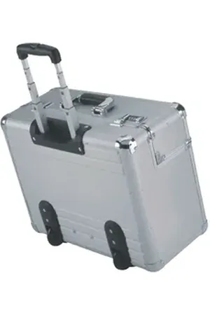 Alumaxx Aktentasche Alu-Pilotenkoffer 48x38x23 cm mit Trolleysystem silber. silberfarben