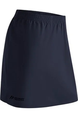 Maier Sports Midirock Rain Skirt 2.0 Damen Regenrock, wasserabweisend atmungsaktiv, Rock in sich verpackbar blau 42
