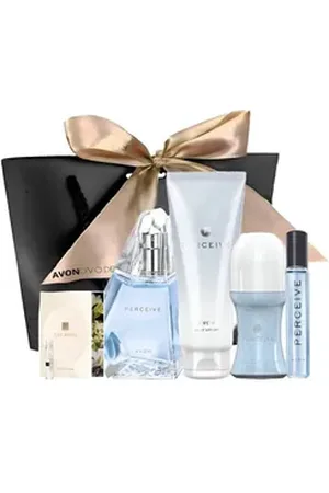 Avon Eau de Parfum Perceive Spray 100ml Körperlotion Taschenspray Deoroller Geschenkset, 6-tlg., Geschenk, Femininer Cocktailduft, Pflege- und Dufterlebnis.
