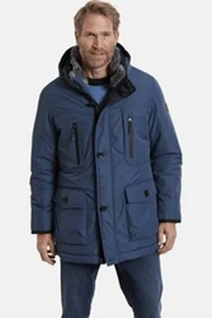 Jan Vanderstorm Funktionsjacke BOTULFR mit abnehmbarer Kapuze blau XL (58)