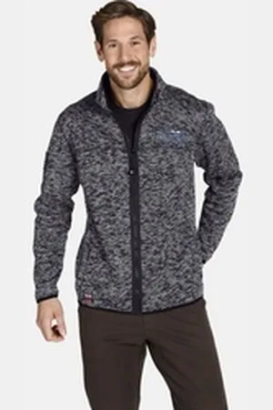 Jan Vanderstorm Sweatjacke KOLMUND mit Zick-Zack-Muster schwarz L (52/54)