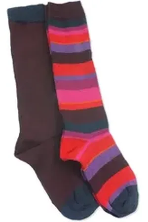 Camano Kniestrümpfe CA3823 (Packung, 2-Paar, 2 Paar) Kinder Kniestrümpfe, Mädchen, mit Baumwolle, Kindersocken bunt 23-26