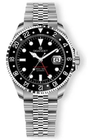 Gigandet Automatikuhr Made in Germany, Saphirglas, WORLD TRIP GMT - G1000-001M, GMT, Swiss SuperLuminova, verschraubtes Band