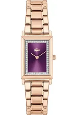Lacoste Quarzuhr CATHERINE 2001405, Armbanduhr, Damenuhr, analog, Glaskristalle, Edelstahlarmband goldfarben