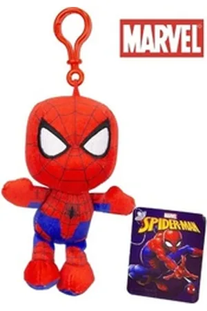 Marvel Kuscheltier Spiderman Bagclip 13cm Kuscheltier Schlüsselanhänger Keychain (1-St), Schlüsselanhänger Haustierschlüsselanhänger Geschenk Hund Frau Herren rot