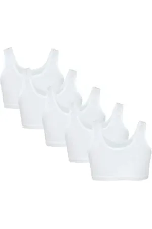 TupTam Bustier Mädchen Bustier mit breiten Trägern 5er Pack weiß 158-164
