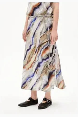 Armedangels Maxirock GRAATIA PÄRLAA Damen (1-tlg., Regular Fit) Webrock Regular Fit aus TENCELTM Lyocell Mix braun S/36