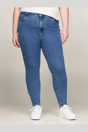 Tommy Hilfiger Curve Skinny-fit-Jeans CRV HARLEM U SKINNY HW Große Größen in Stoned Washed Optik blau 46