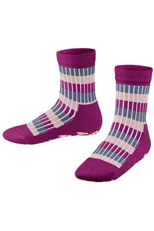 ESPRIT Socken Multi Stripe Rib (1-Paar) mit Bio-Baumwolle lila 23-26