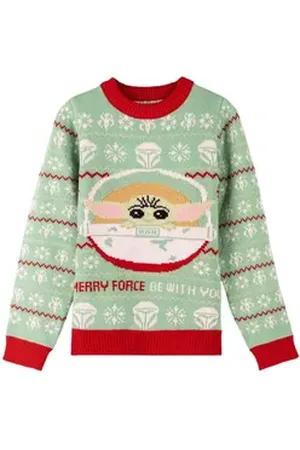 STAR WARS Weihnachtspullover The Mandalorian Grogu Kinder Pullover Größe 116-164 cm bunt 152-158 cm