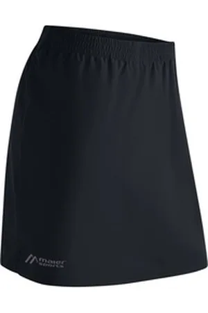 Maier Sports Midirock Rain Skirt 2.0 Damen Regenrock, wasserabweisend atmungsaktiv, Rock in sich verpackbar schwarz 36