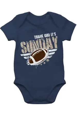 Shirtracer Shirtbody Thank God Its Sunday Football Sport & Bewegung Baby blau 12/18 Monate