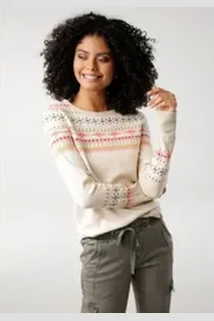 KangaROOS Norwegerpullover im winterlichen Design beige 32/34 (XS)