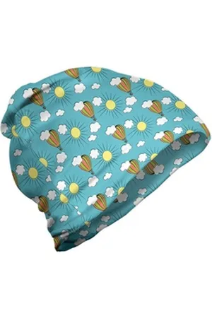 Abakuhaus Beanie Wandern im Freien Kinder Luftballon Sonne und Wolken bunt