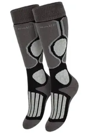 Black Snake Skisocken Komfortable Kinder Ski-Strümpfe mit Schutz für Waden und Knöchel. schwarz 31-34