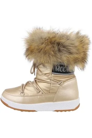 Ital-Design Damen Snowboots Freizeit Snowboots (85135913) Flach Schnürstiefeletten in Gold goldfarben 39 EU