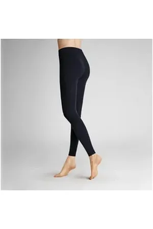 Hudson Strickstrumpfleggings Seamless 90 DEN (1 St) Leggings in perfekter blickdichter Optik blau S-M