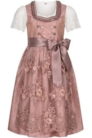 Nübler Dirndl Kinderdirndl 3-teilig Sabrina in Rosa von rosa 140