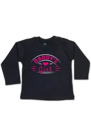 G-graphics Longsleeve Daddy ́s Girl Baby Sweater / Longsleeve T mit Spruch schwarz 3-6 Monate