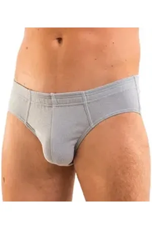 Hermko Slip 3300 Herren Slip aus 100% Bio-Baumwolle, Sportslip ohne Eingriff grau D 10 = EU 4XL