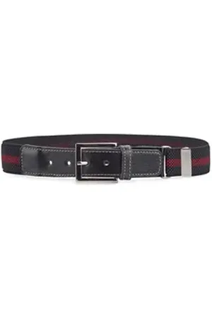 Ladeheid Stoffgürtel Kinder Gürtel Elastik-Gürtel 65 cm x 3 cm P23R schwarz