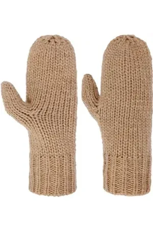 Seeberger Strickhandschuhe (1-St) Damenhandschuhe mit Futter beige