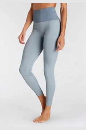 vivance collection Active Leggings in Jacquardmuster und breitem Bund blau XS (32/34)
