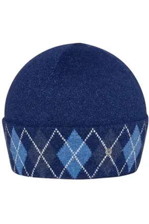 Burlington Beanie Brit Chic (1-St) veredelt mit Lurex-Garn blau
