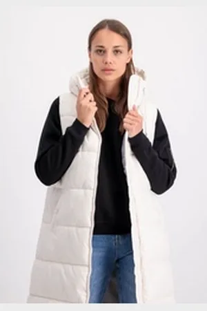 Alpha Industries Blouson Women - Vests Long Puffer Vest Women weiß L