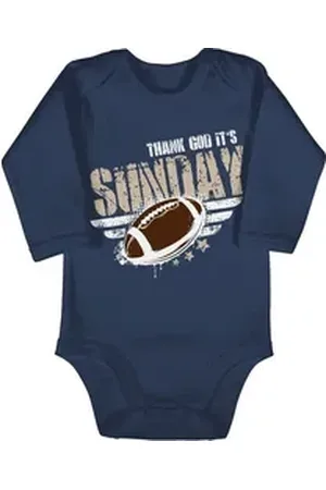 Shirtracer Shirtbody Thank God Its Sunday Football Sport & Bewegung Baby blau 12/18 Monate