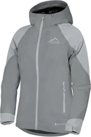 Normani Regenjacke Damen Regenjacke Limerick leichte, atmungsaktive Outdoorjacke mit Kapuze - Wassersäule: 20000 mm grau XS