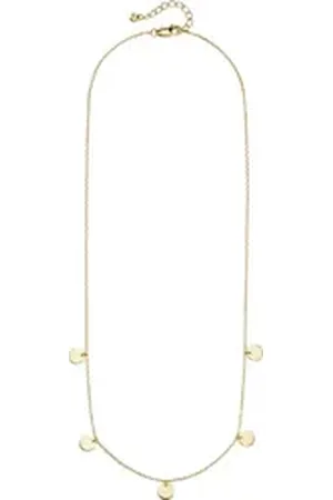 KangaROOS Kette mit Anhänger Schmuck Geschenk Silber 925 Halsschmuck Ankerkette Plättchen, K0057N gelb|goldfarben
