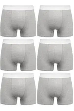 amaci Boxershorts 2. BEAU 6er Pack Boxershorts (6er-Pack) Herren Baumwolle Männer Unterhose Unterwäsche grau|schwarz L