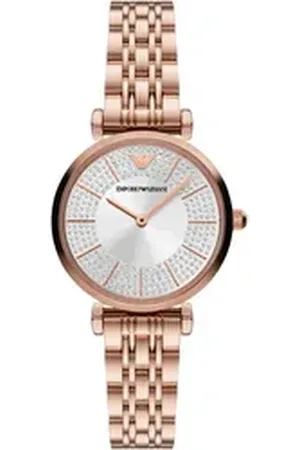 Emporio Armani Quarzuhr AR11446, Armbanduhr, Damenuhr, analog, Edelstahlarmband goldfarben