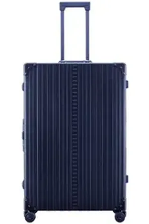 Aleon Hartschalen-Trolley Traveler, 4 Rollen, Aluminium blau