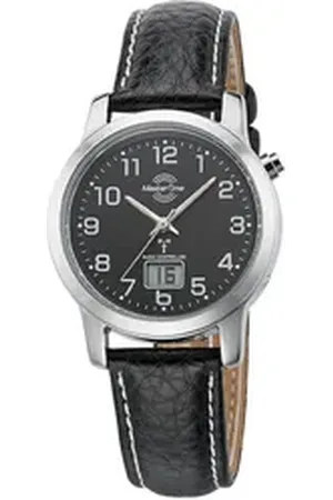 Master Time Funkuhr Basic MTLA-10577-24L, Armbanduhr, Quarzuhr, Damenuhr, Datum schwarz