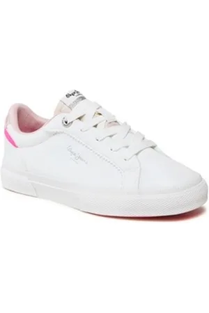 Pepe Jeans Sneakers aus Stoff Kenton Basic Girl PGS30549 White 800 Sneaker weiß 32 EU