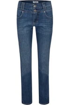 Angels Stretch-Jeans JEANS SKINNY BUTTON mid blue used 346 1203.3358 - STRETCH blau 36 / L32