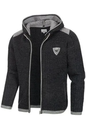 Nübler Trachtenstrickjacke Trachtenstrickjacke Langarm Hugo in Anthrazit von S